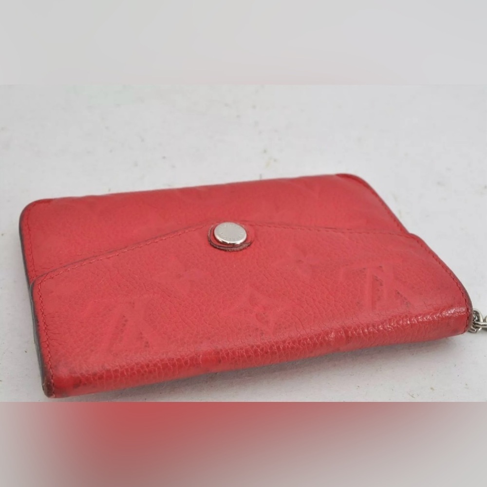 ♥️Louis Vuitton Red Monogram Empreinte Pochette Cles Coin Purse/Wallet |PRELOVED - Picture 6 of 16